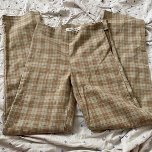 Peachy Den Plaid Pants in Brown